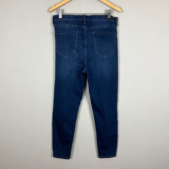 Nicole Miller Soho High Rise Skinny Jeans Womens 14 Dark Blue Stretch Denim - Picture 8 of 14